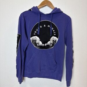 Fall Out Boy Hoodie Mens Small Purple Young & Menace Mania Graphic Pullover